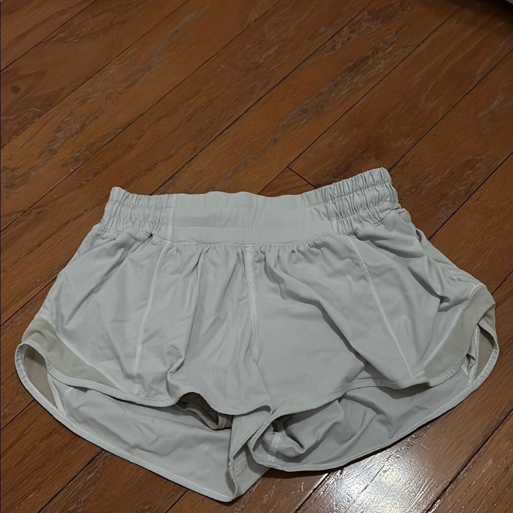 Women's White Lululemon Athletic Shorts